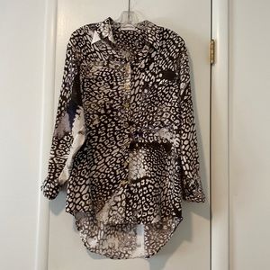 Vintage Emilio Pucci Animal Print long Blouse size 12